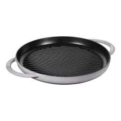 Staub Pure Grill 30 Cm, Rund, Graphit-Grau, Gusseisen