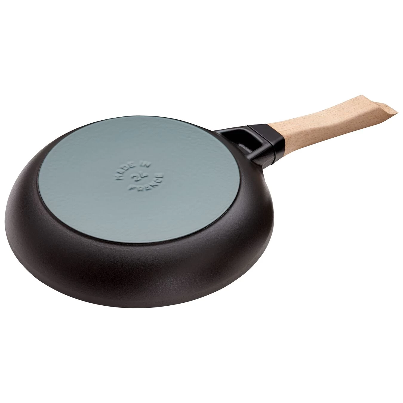 Staub Bratpfanne Mit Holzgriff 24 Cm, Gusseisen, Schwarz 4 Staub Bratpfanne Mit Holzgriff 24 Cm, Gusseisen, Schwarz – Bild 2