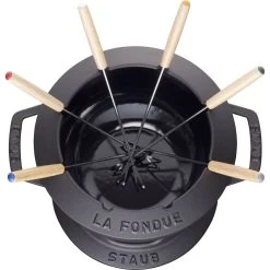Staub Fondue Set 20 Cm, Schwarz -Küchenutensilien Verkäufe 40511 972 0 3