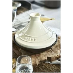 Staub Tajine 28 Cm, Gusseisen, Cream 8 Staub Tajine 28 Cm, Gusseisen, Cream -Küchenutensilien Verkäufe 424418362