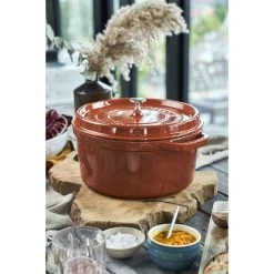 Staub Cocotte 26 Cm, Rund, Zimt, Gusseisen -Küchenutensilien Verkäufe 424418894
