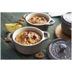 Staub Mini Cocotte 10 Cm, Rund, Antik-Grau, Keramik -Küchenutensilien Verkäufe 424421812