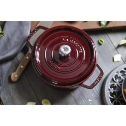 Staub Cocotte 24 Cm, Rund, Grenadine-Rot, Gusseisen -Küchenutensilien Verkäufe 424422041