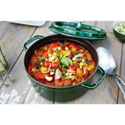 Staub Cocotte 26 Cm, Rund, Basilikum-Grün, Gusseisen -Küchenutensilien Verkäufe 750032316
