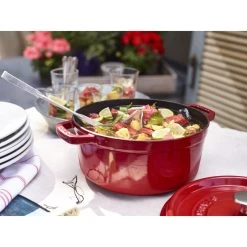 Staub Cocotte 24 Cm, Rund, Kirsch-Rot, Gusseisen -Küchenutensilien Verkäufe 750036202